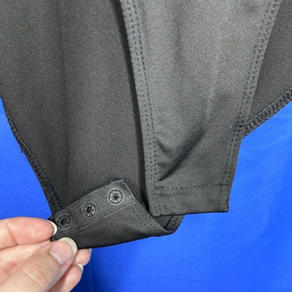 Women's Black Deep V-Neck Bodysuit Flare Sleeve 2XL Whimsygoth Fairygrunge Moody - Picture 6 of 8